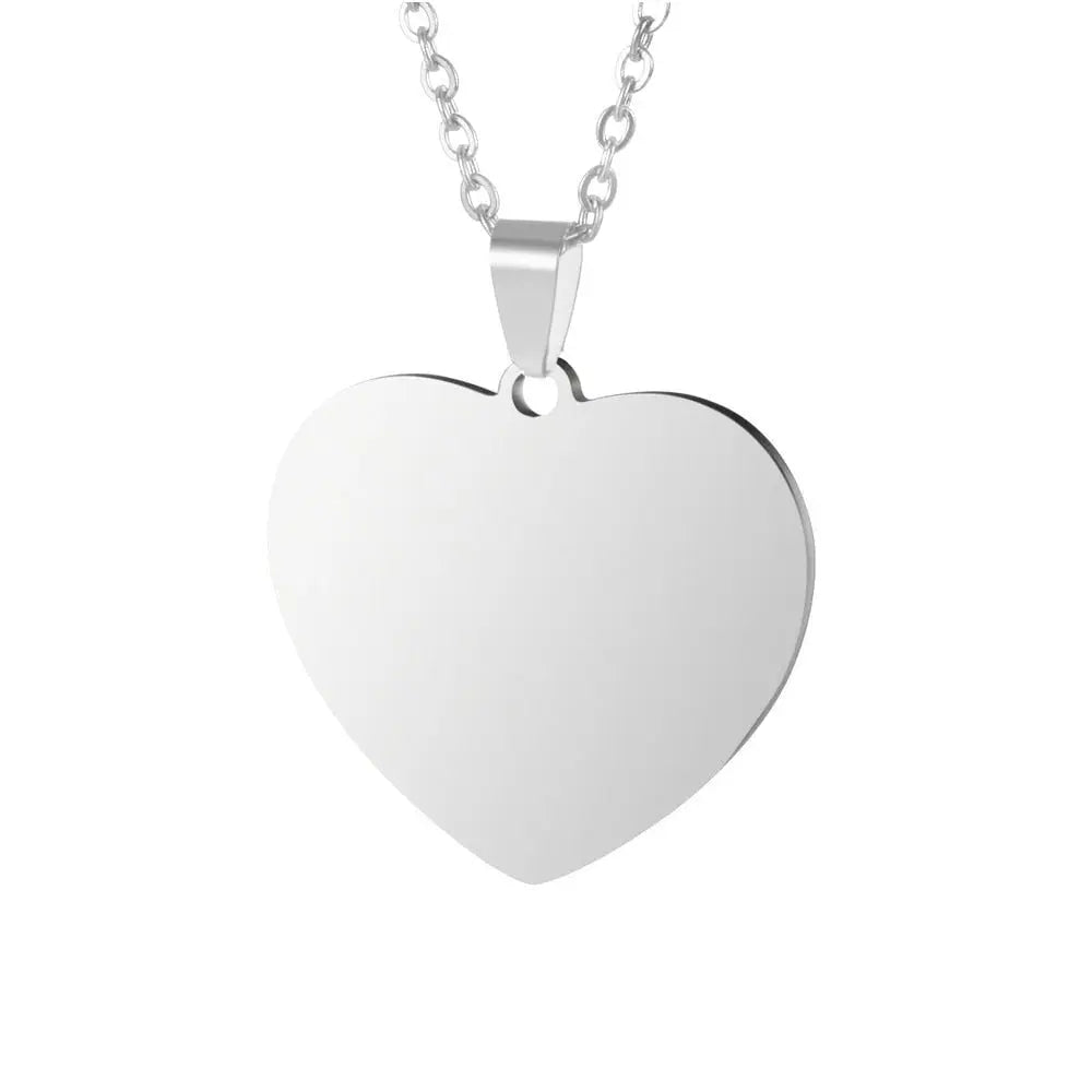 Custom Engraved Picture Photos Name Love Necklace for Women Heart Pendant - Blade & Thread