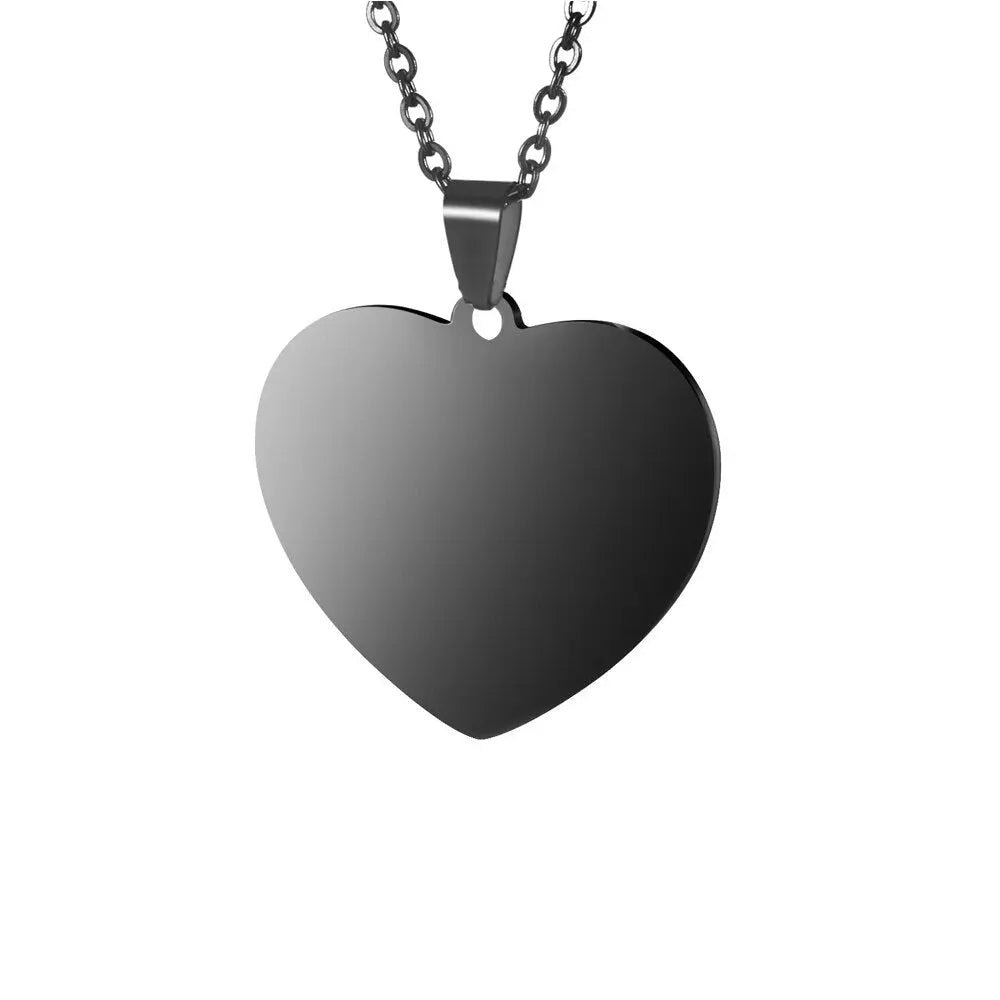 Custom Engraved Picture Photos Name Love Necklace for Women Heart Pendant nowadaysfashion