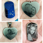 Custom Engraved Picture Photos Name Love Necklace for Women Heart Pendant nowadaysfashion