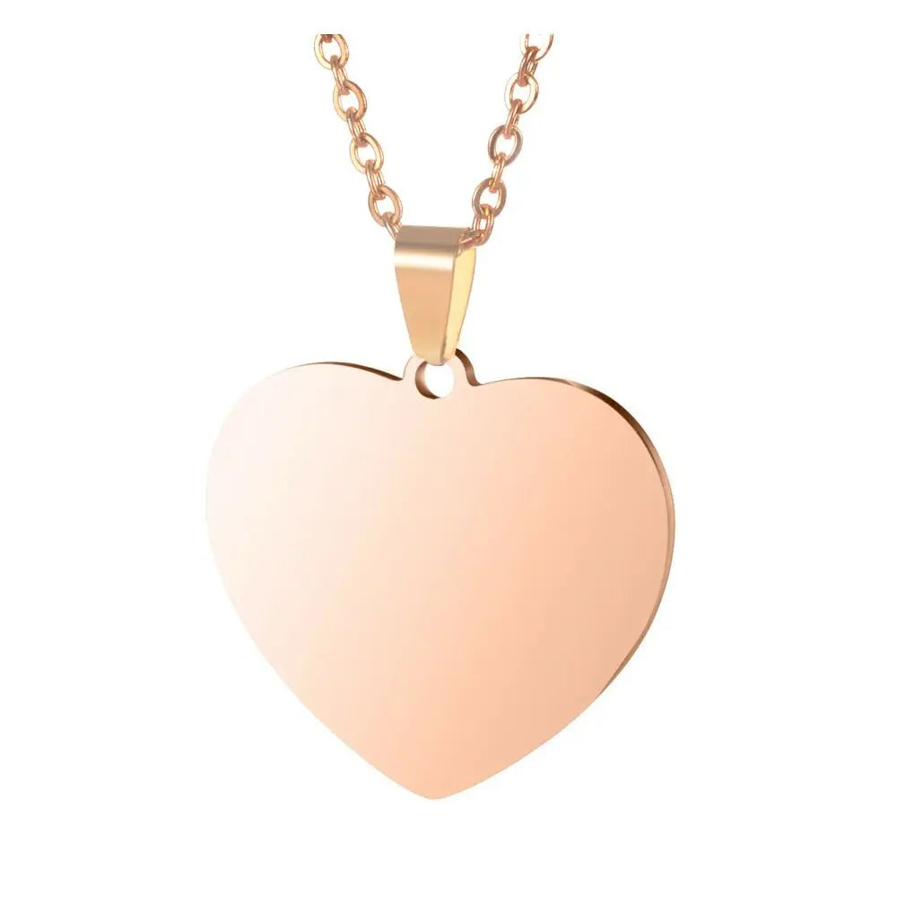 Custom Engraved Picture Photos Name Love Necklace for Women Heart Pendant - Blade & Thread