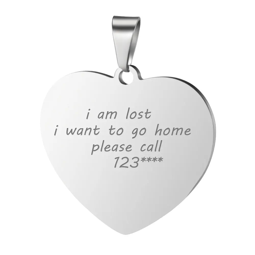 Custom Engraved Picture Photos Name Love Necklace for Women Heart Pendant - Blade & Thread