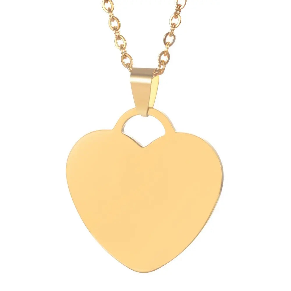 Custom Engraved Picture Photos Name Love Necklace for Women Heart Pendant - Blade & Thread