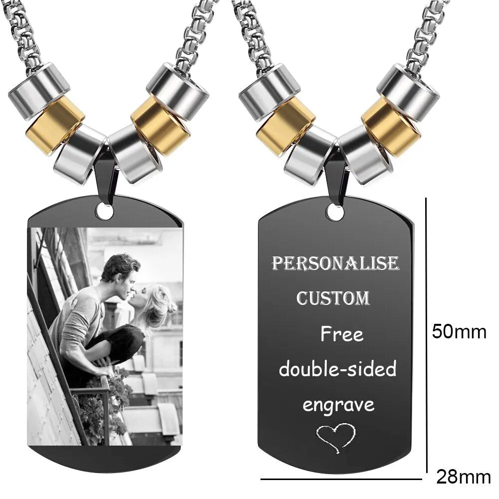 Custom Family Photo Love Necklace for Women Men Square Jewelry nowadaysfashion