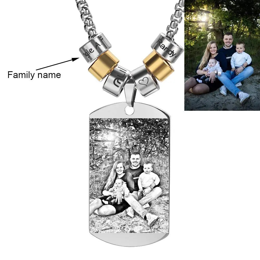 Custom Family Photo Love Necklace for Women Men Square Jewelry nowadaysfashion