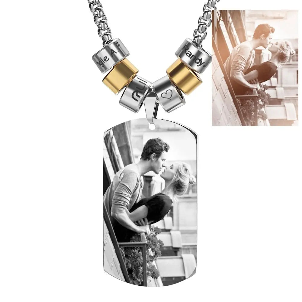 Custom Family Photo Love Necklace for Women Men Square Jewelry nowadaysfashion