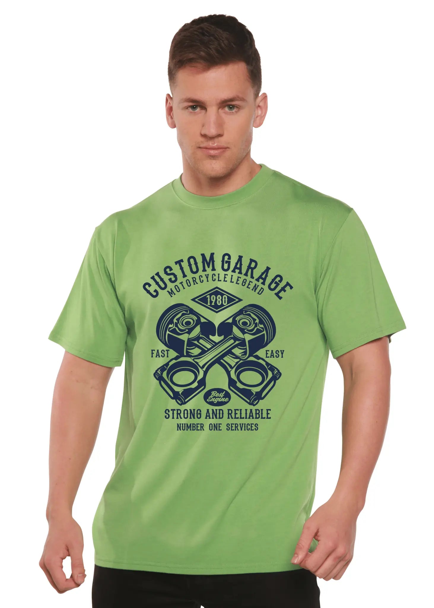 Custom Garage Men's Bamboo Viscose/Organic Cotton Short Sleeve Graphic T-Shirt - Blade & Thread