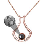 Custom Geometric Bracket Curved Projection Necklace Personalized Color Photo nowadaysfashion