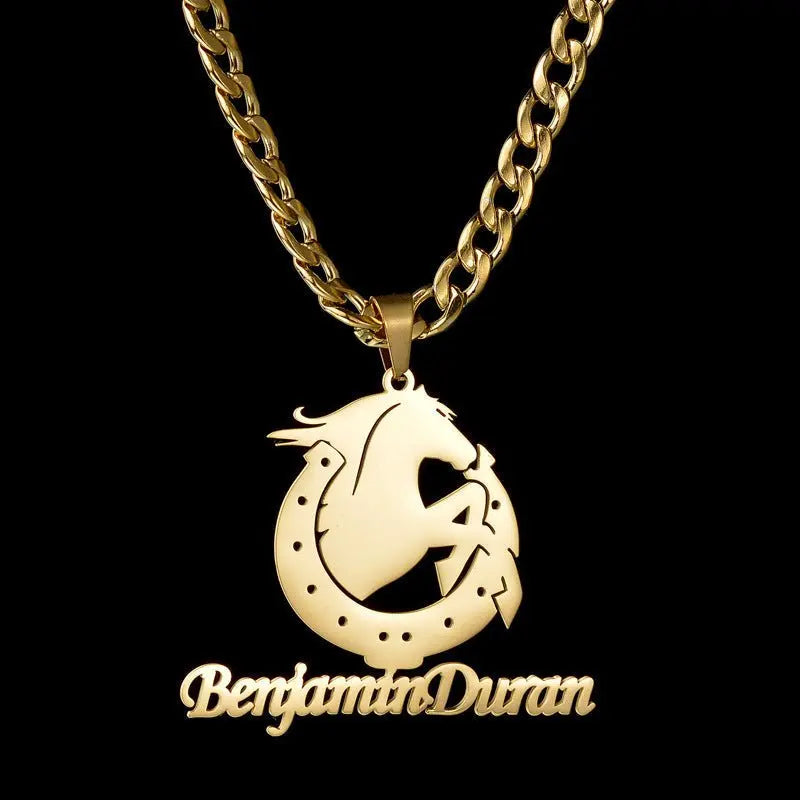 Custom Horse Name Necklace Stainless Steel Personalized Jewelry nowadaysfashion