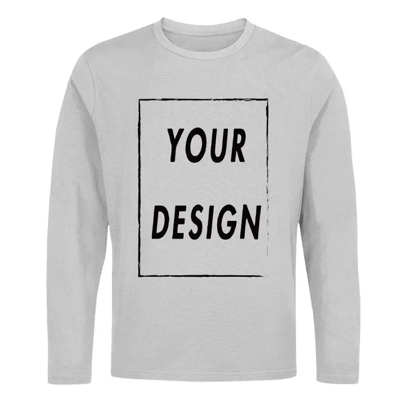 Custom Long Sleeve Shirt EU Size 100% Cotton Make Your Design Logo Text High Quality Gifts Tops - Blade & Thread