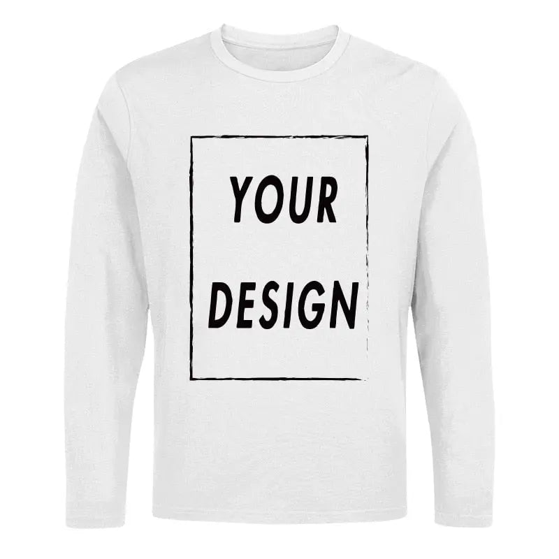 Custom Long Sleeve Shirt EU Size 100% Cotton Make Your Design Logo Text High Quality Gifts Tops nowadaysfashion