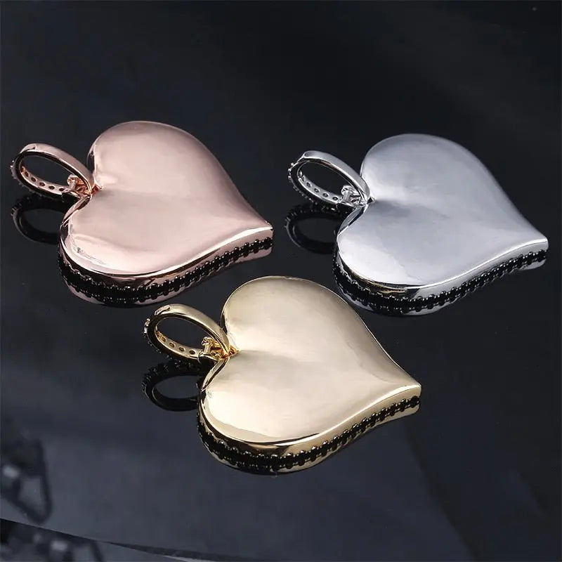 Custom Made Photo Heart Medallions Necklace & Pendant Men's Hip hop Jewelry nowadaysfashion