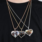 Custom Made Photo Heart Medallions Necklace & Pendant Men's Hip hop Jewelry nowadaysfashion