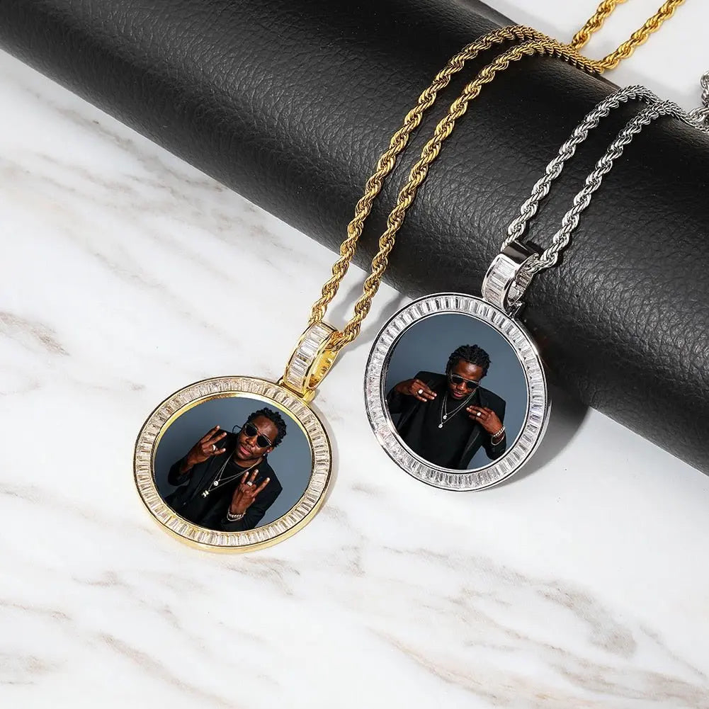 Custom Made Photo Medallions Necklace & Pendant With Hip hop Jewelry - Blade & Thread