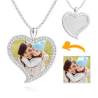Custom Made Photo Necklace Pendant Hip Hop Heart-shaped Necklace Iced Out Cubic Zircon Jewelry nowadaysfashion