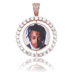 Custom Made Photo Rotating double-sided Medallions Pendant Necklace Men's Hip hop Jewelry nowadaysfashion