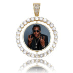 Custom Made Photo Rotating double-sided Medallions Pendant Necklace Men's Hip hop Jewelry nowadaysfashion
