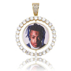 Custom Made Photo Rotating double-sided Medallions Pendant Necklace Men's Hip hop Jewelry nowadaysfashion
