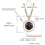 Custom Made Photo Rotating double-sided Medallions Pendant Necklace Men's Hip hop Jewelry nowadaysfashion