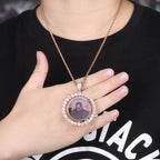 Custom Made Photo Rotating double-sided Medallions Pendant Necklace Men's Hip hop Jewelry nowadaysfashion
