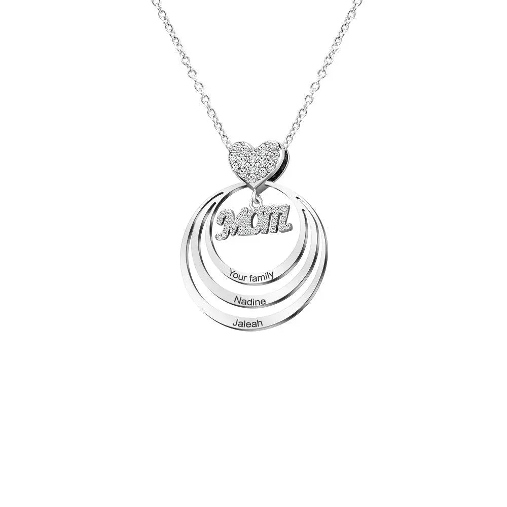 Custom MOM Infinite Love Name Necklace Personalized Kids Names Pendant nowadaysfashion