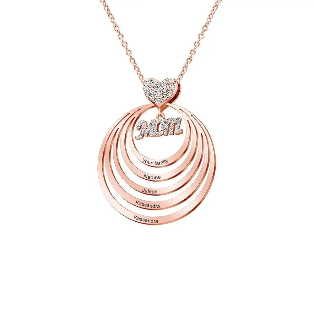 Custom MOM Infinite Love Name Necklace Personalized Kids Names Pendant nowadaysfashion