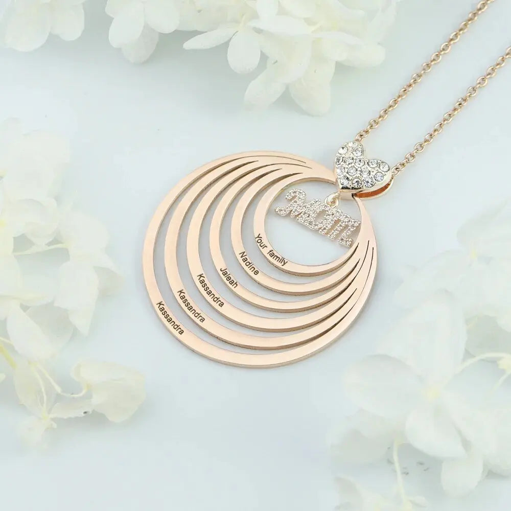 Custom MOM Infinite Love Name Necklace Personalized Kids Names Pendant nowadaysfashion