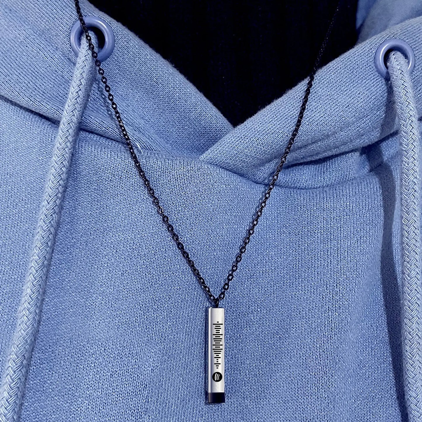 Custom Music Spotify Code Favorite Song Double Retractable Rope Choker Necklaces - Blade & Thread