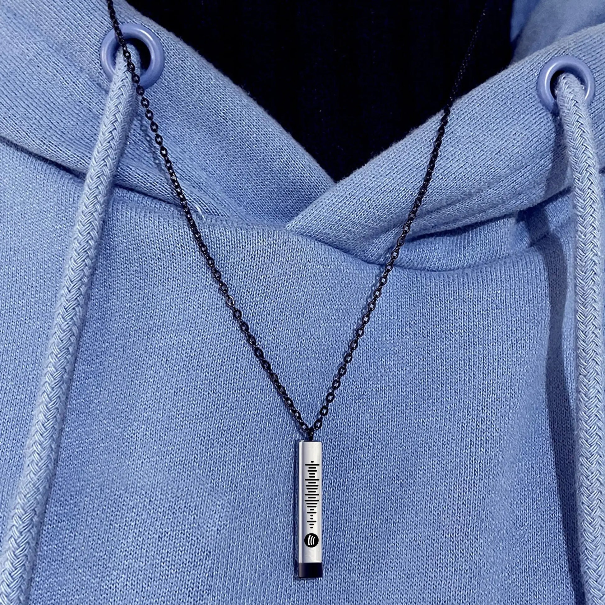 Custom Music Spotify Code Favorite Song Double Retractable Rope Choker Necklaces - Blade & Thread