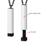 Custom Music Spotify Code Favorite Song Double Retractable Rope Choker Necklaces nowadaysfashion