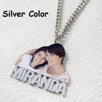 Custom Name Memory Necklace,Personalized Name Necklaces with Picture,Handmade Nameplate Necklace, nowadaysfashion