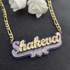Custom Name Necklace Double Nameplate Acrylic Pendant Necklace Customized Name nowadaysfashion