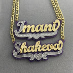 Custom Name Necklace Double Nameplate Acrylic Pendant Necklace Customized Name nowadaysfashion