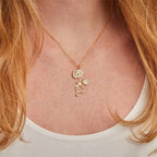 Custom Name Necklace Handwriting Style With Flower Personalized Name Jewelry nowadaysfashion