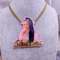 Custom Name Picture Necklace for Women Personalized  Acrylic Pendent Necklace Custome Jewelry nowadaysfashion