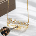 Custom Name Projection Photo Necklace Women Luxury Gold Diamonds Letter Gift nowadaysfashion