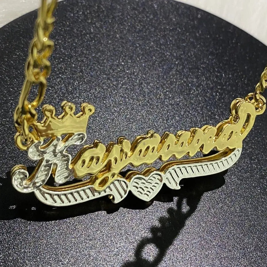 Custom Nameplate Necklace 3D Pendant Necklace Personalized Custom Name Jewelry nowadaysfashion