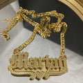 Custom Nameplate Necklace 3D Pendant Necklace Personalized Custom Name Jewelry nowadaysfashion