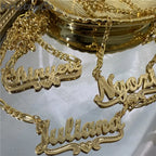 Custom Nameplate Necklace 3D Pendant Necklace Personalized Custom Name Jewelry nowadaysfashion