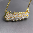 Custom Nameplate Necklace 3D Pendant Necklace Personalized Custom Name Jewelry nowadaysfashion