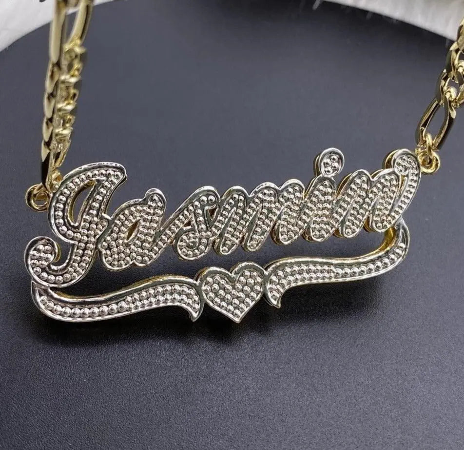 Custom Nameplate Necklace 3D Pendant Necklace Personalized Custom Name Jewelry nowadaysfashion