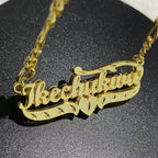 Custom Nameplate Necklace 3D Pendant Necklace Personalized Custom Name Jewelry nowadaysfashion