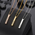 Custom Necklace Bar Engraved Name Text Bangle Cuff Jewelry nowadaysfashion