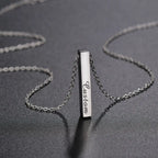 Custom Necklace Bar Engraved Name Text Bangle Cuff Jewelry nowadaysfashion