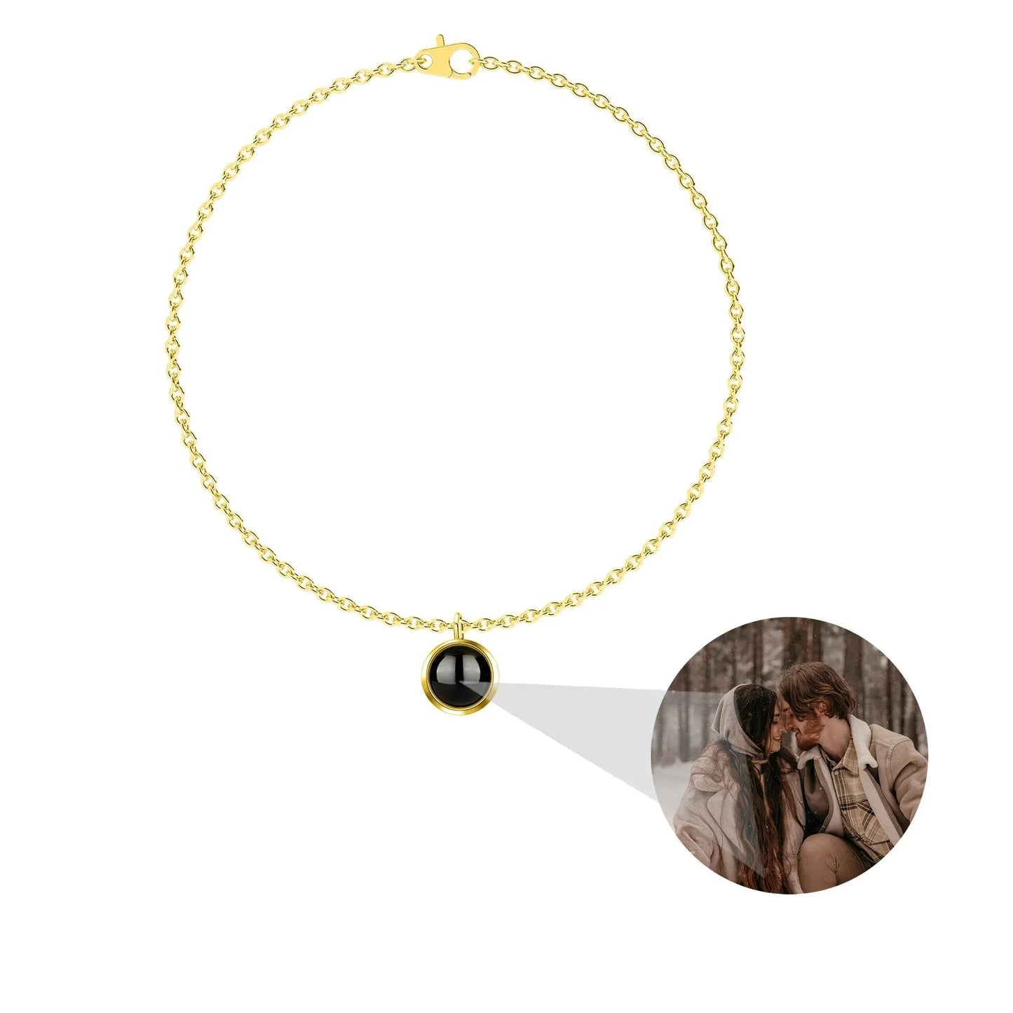 Custom Personalized Photo 100 Languages I Love You Projection Bracelet - Blade & Thread