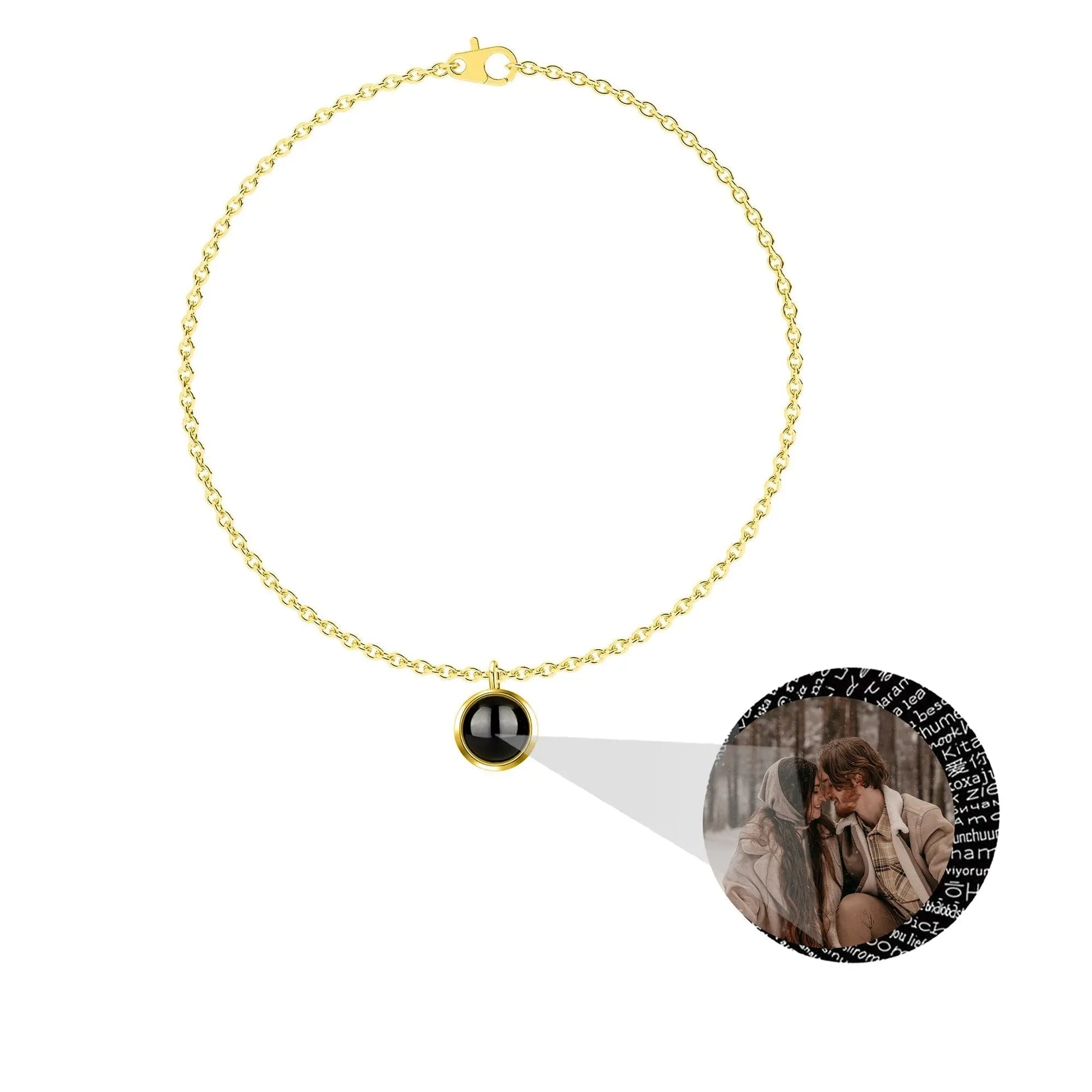 Custom Personalized Photo 100 Languages I Love You Projection Bracelet - Blade & Thread