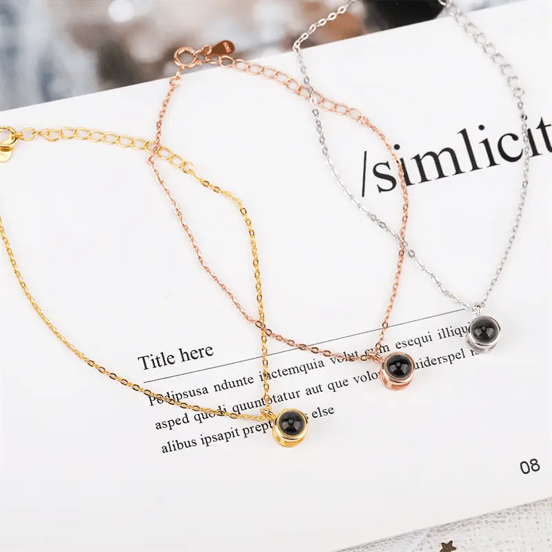 Custom Personalized Photo 100 Languages I Love You Projection Bracelet - Blade & Thread