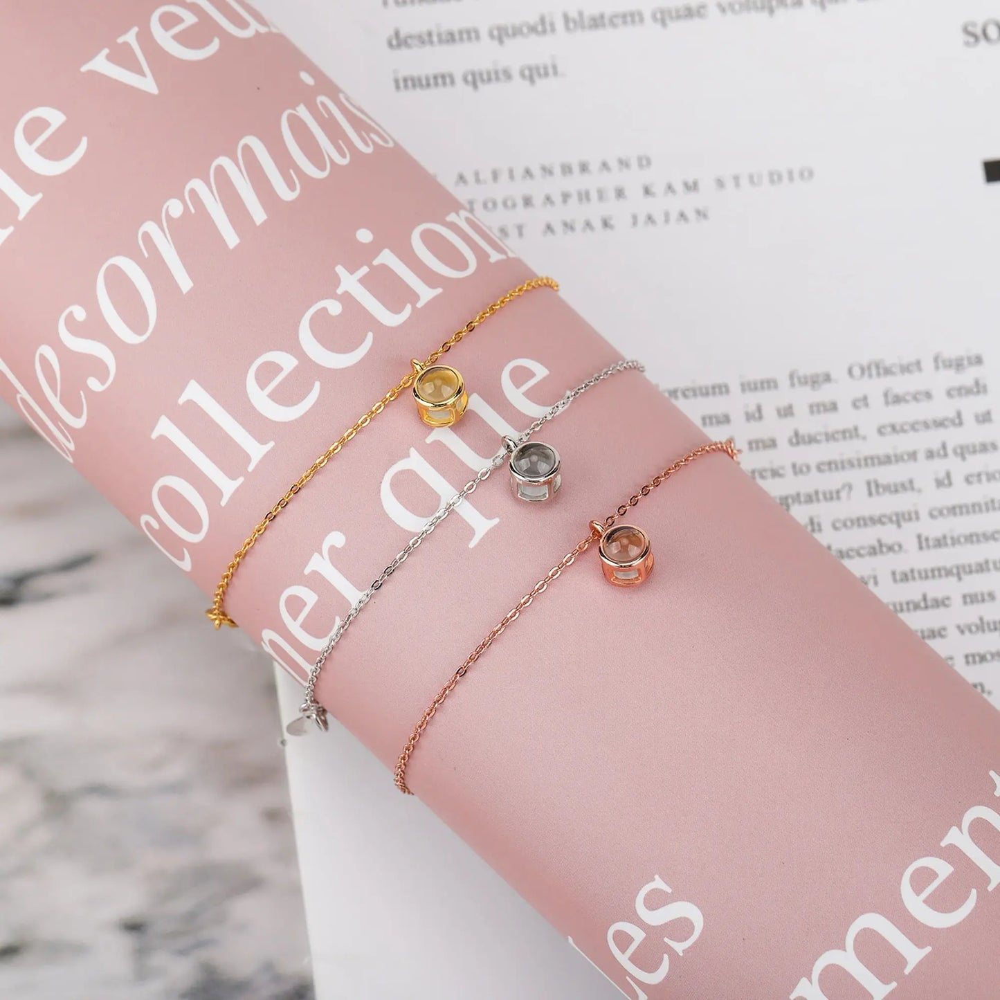 Custom Personalized Photo 100 Languages I Love You Projection Bracelet - Blade & Thread
