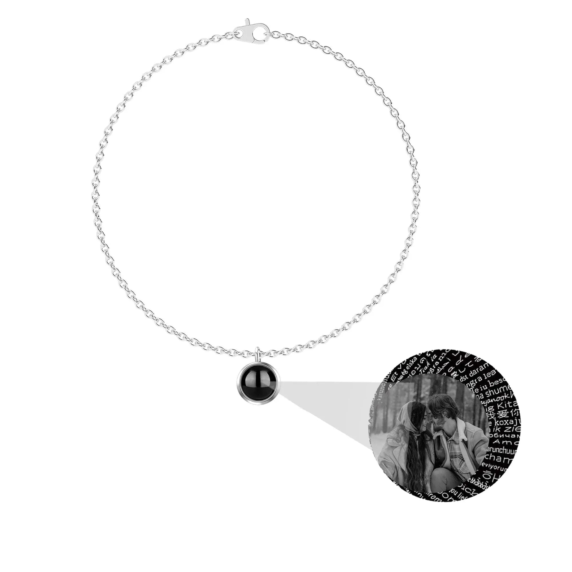 Custom Personalized Photo 100 Languages I Love You Projection Bracelet - Blade & Thread