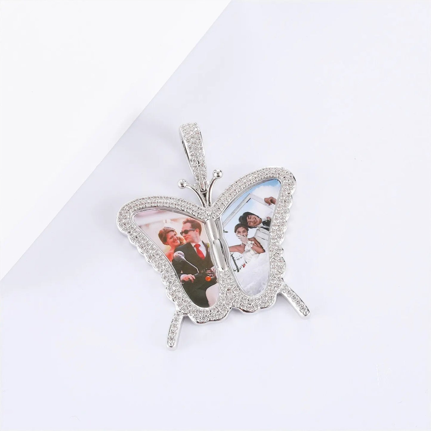 Custom Photo Butterfly Shape Necklace Pendant - Blade & Thread