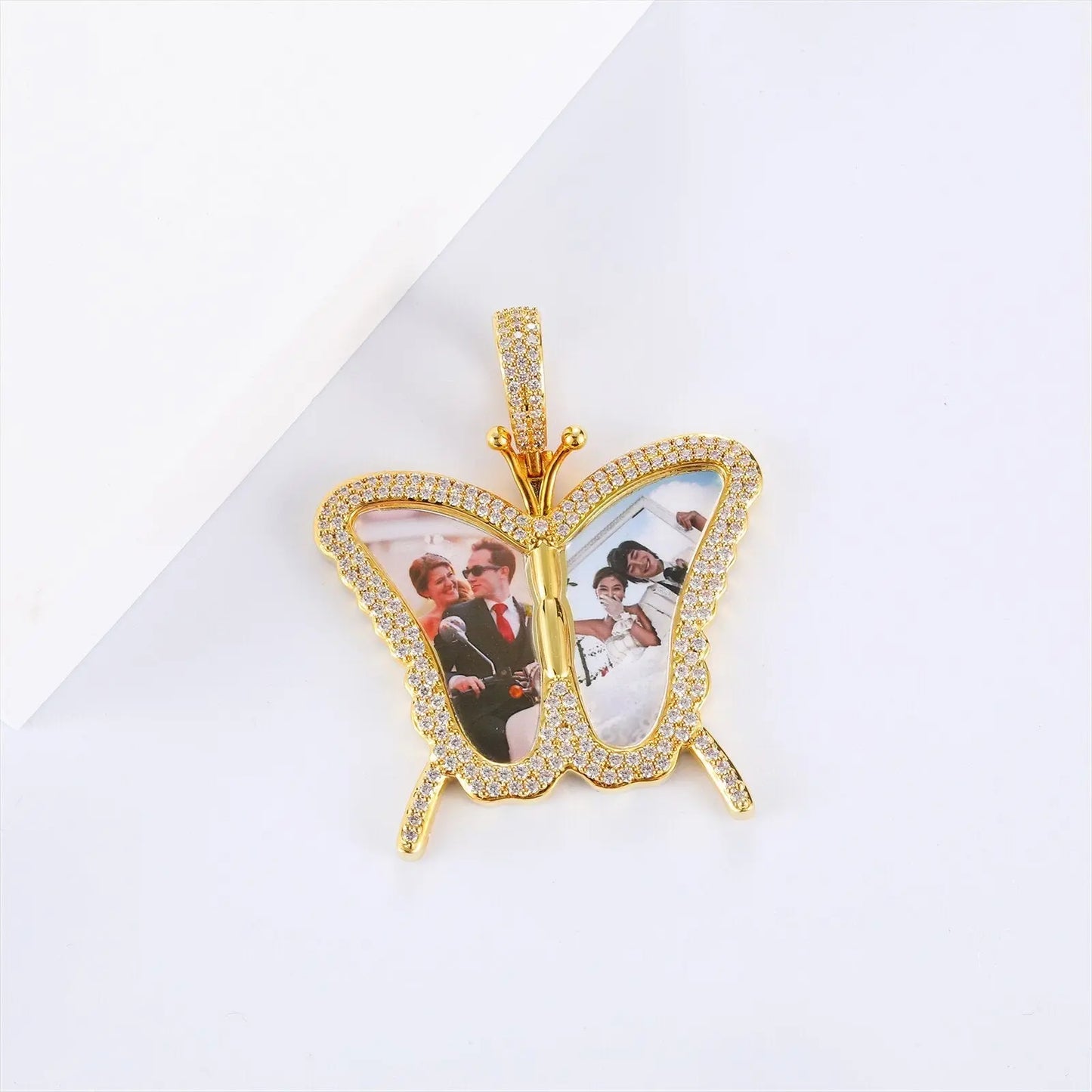 Custom Photo Butterfly Shape Necklace Pendant - Blade & Thread